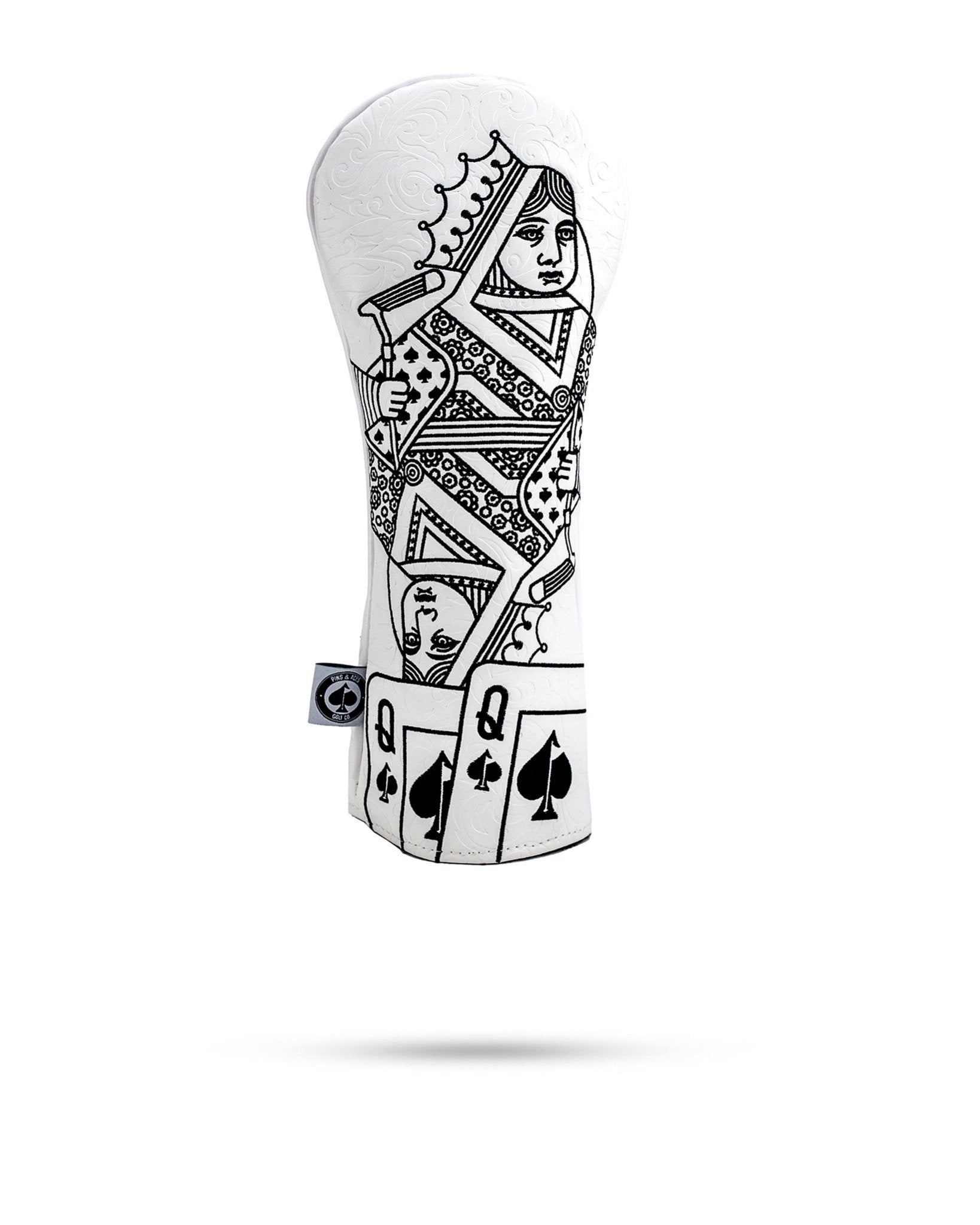 White Out Queen of Spades - Fairway Cover - Black Girl Golf