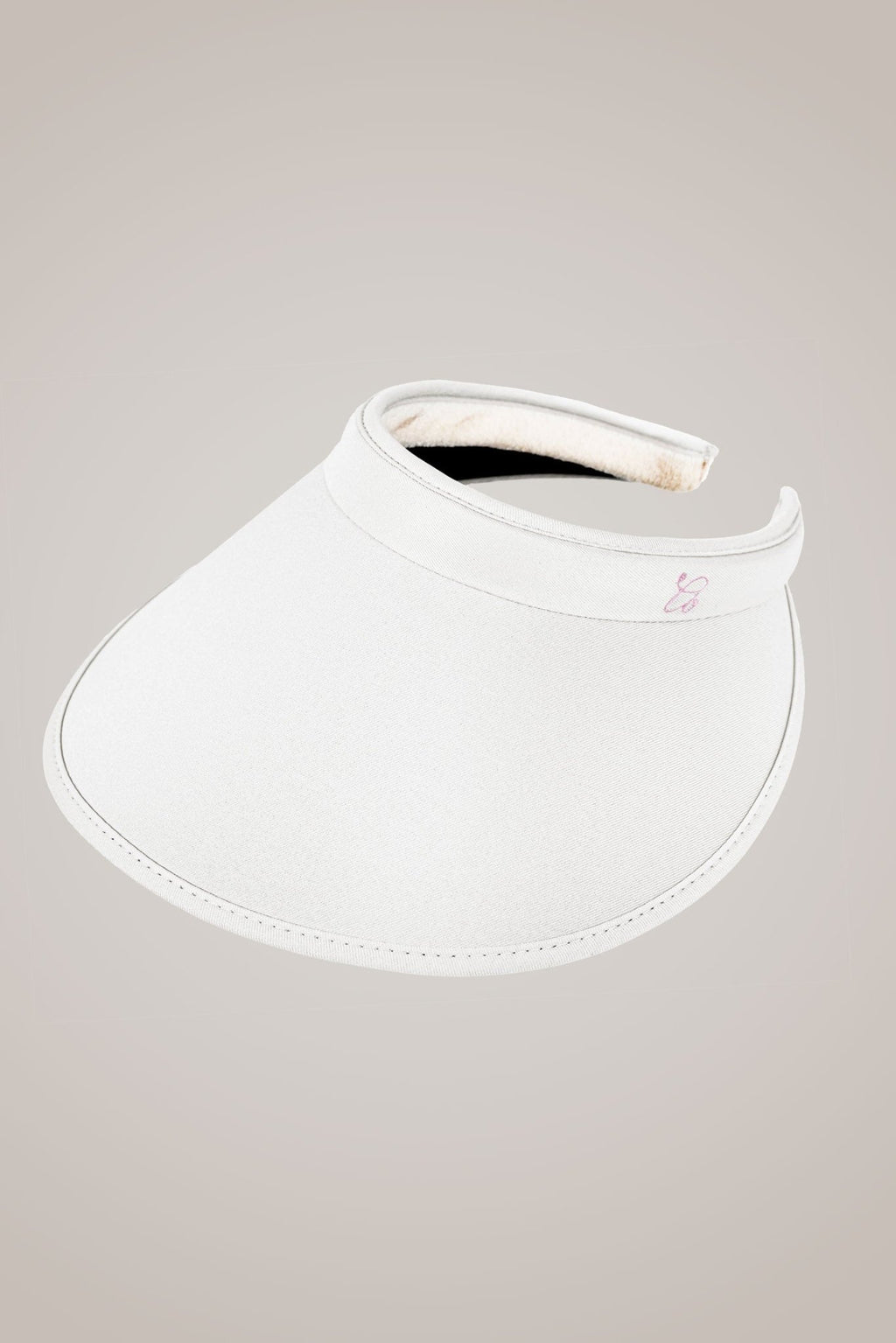White Wide Brim Slide On Visor - Black Girl Golf