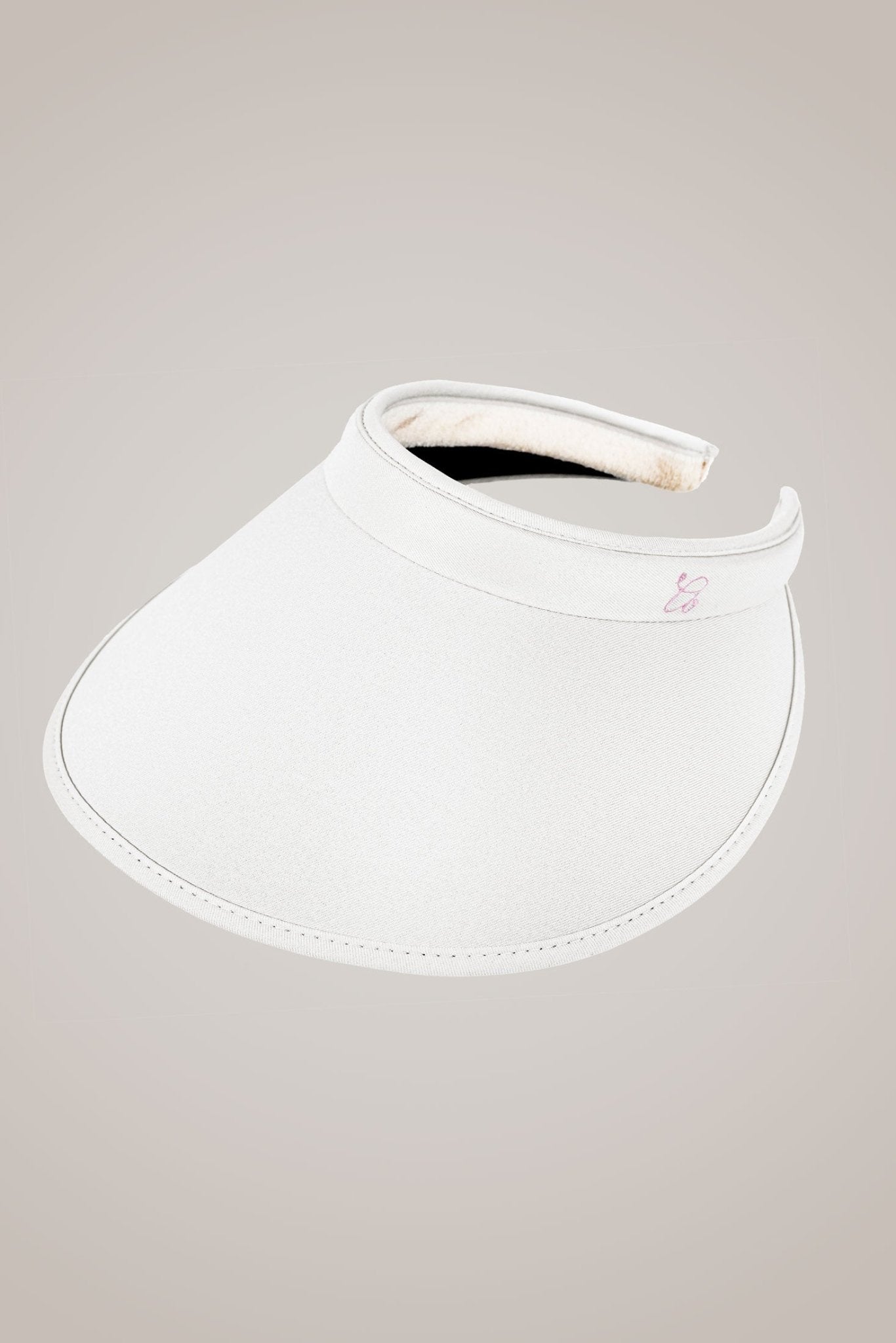 White Wide Brim Slide On Visor - Black Girl Golf