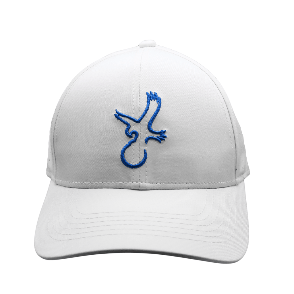 White/Blue Eagle Performance Hat - Black Girl Golf