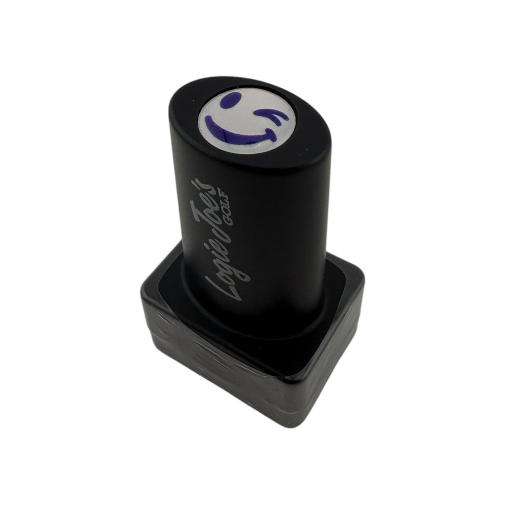 Winky Face Golf Ball Stamp | Quick - Dry Ink Stamper | Easy Ball Identification | Fun Golf Gift - Black Girl Golf