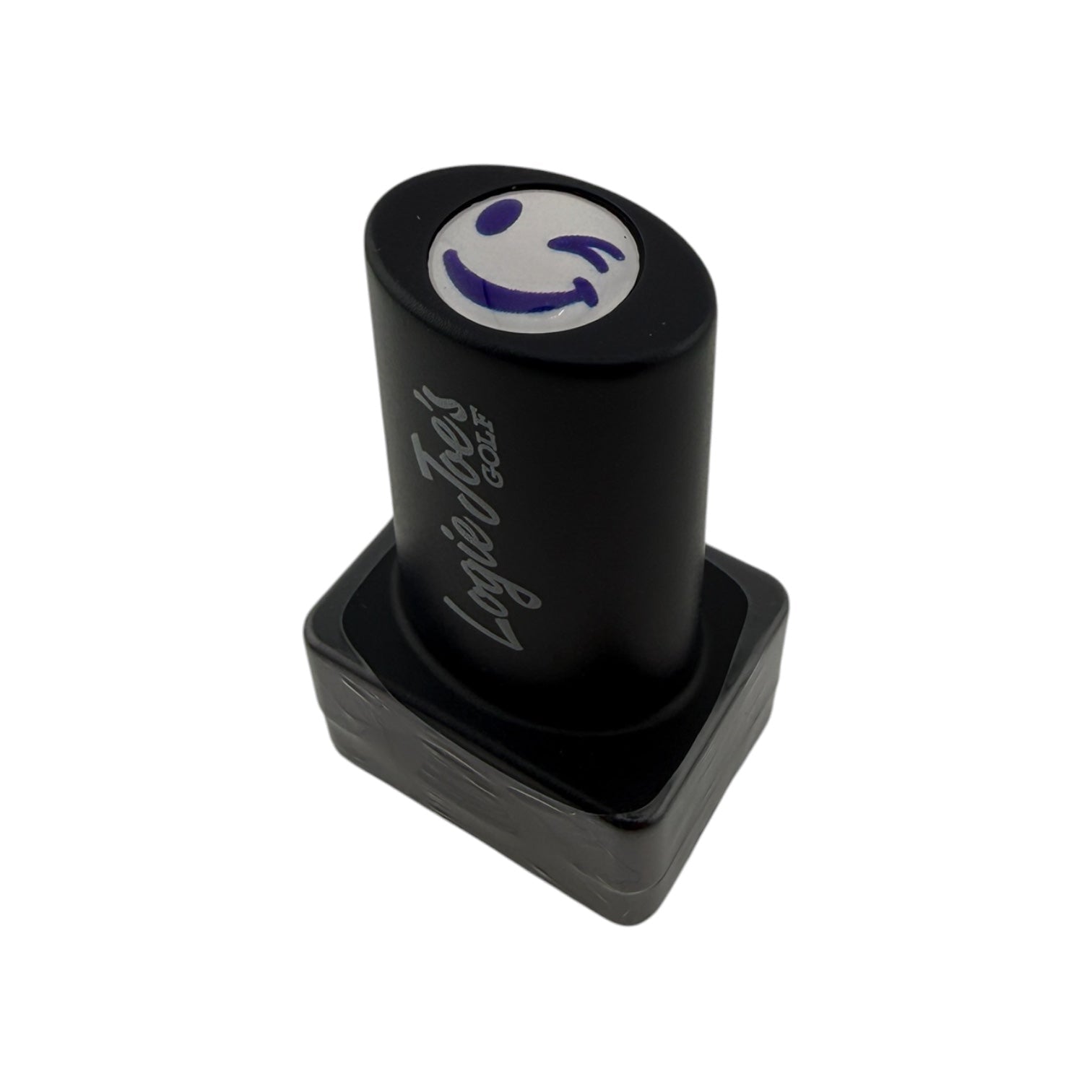 Winky Face Golf Ball Stamp | Quick - Dry Ink Stamper | Easy Ball Identification | Fun Golf Gift - Black Girl Golf