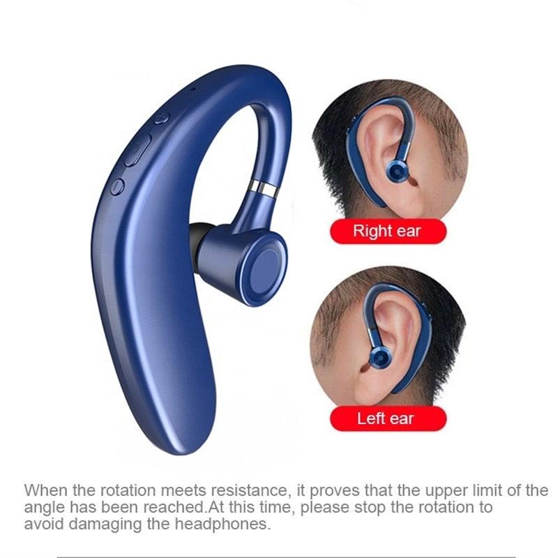 Wireless Blue Earhook Bluetooth Headphones Business Office Bluetooth 5.0 Over Ear Earphone Stereo Single Earbud With Mic HiFi Headphone Single Ear Headset Super Long Standby Noise Reduction Earpiece Compatible With Smartphones - Black Girl Golf