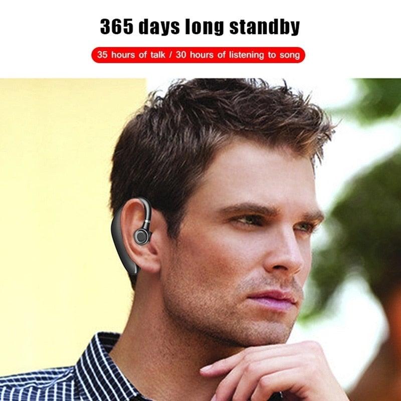 Wireless Blue Earhook Bluetooth Headphones Business Office Bluetooth 5.0 Over Ear Earphone Stereo Single Earbud With Mic HiFi Headphone Single Ear Headset Super Long Standby Noise Reduction Earpiece Compatible With Smartphones - Black Girl Golf