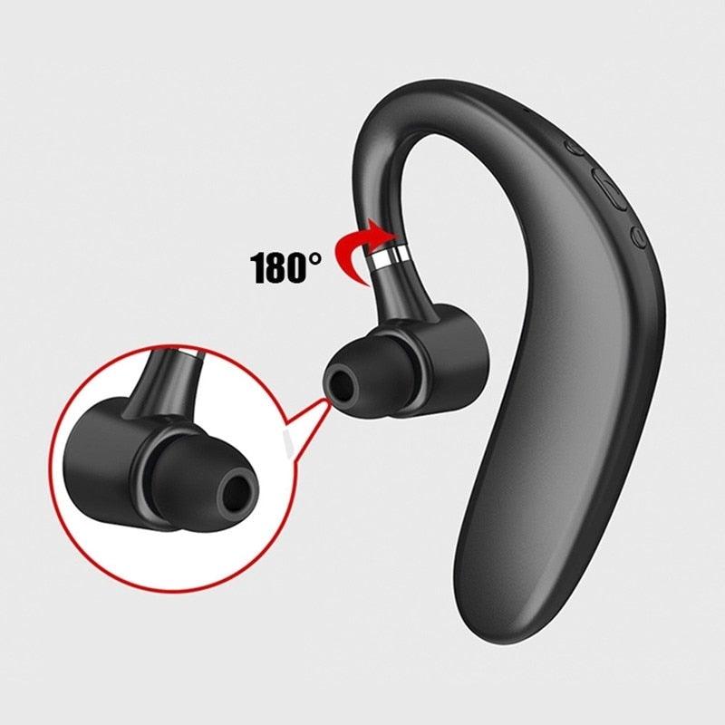 Wireless Blue Earhook Bluetooth Headphones Business Office Bluetooth 5.0 Over Ear Earphone Stereo Single Earbud With Mic HiFi Headphone Single Ear Headset Super Long Standby Noise Reduction Earpiece Compatible With Smartphones - Black Girl Golf