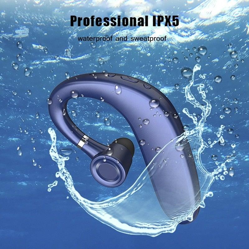 Wireless Blue Earhook Bluetooth Headphones Business Office Bluetooth 5.0 Over Ear Earphone Stereo Single Earbud With Mic HiFi Headphone Single Ear Headset Super Long Standby Noise Reduction Earpiece Compatible With Smartphones - Black Girl Golf