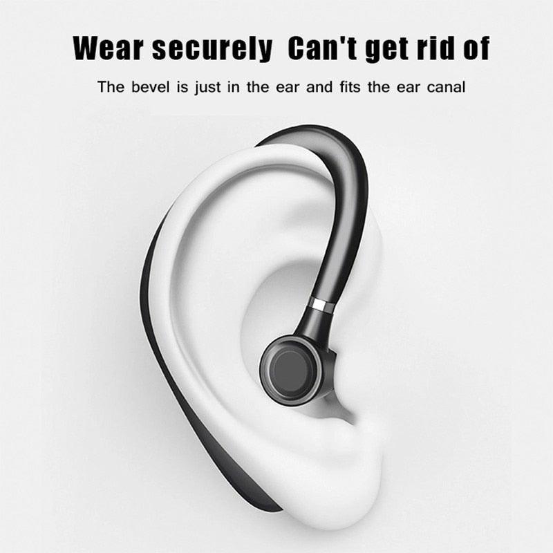 Wireless Blue Earhook Bluetooth Headphones Business Office Bluetooth 5.0 Over Ear Earphone Stereo Single Earbud With Mic HiFi Headphone Single Ear Headset Super Long Standby Noise Reduction Earpiece Compatible With Smartphones - Black Girl Golf