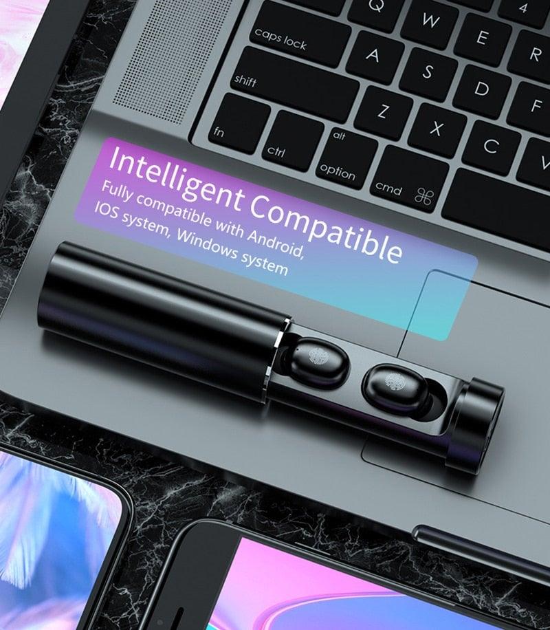 Wireless Bluetooth 5.1 Earphones Wireless Charging Case IPX8 Waterproof Stereo Headphones In Ear Built in Mic Headset Touch Control Earbuds Wireless Earbuds Case With Flashlight Noise Isolating Clear Calls Rich Bass In-Ear Sports Headset - Black Girl Golf