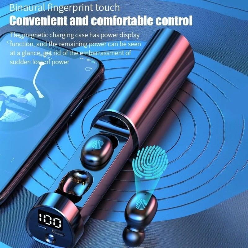 Wireless Bluetooth 5.1 Earphones Wireless Charging Case IPX8 Waterproof Stereo Headphones In Ear Built in Mic Headset Touch Control Earbuds Wireless Earbuds Case With Flashlight Noise Isolating Clear Calls Rich Bass In-Ear Sports Headset - Black Girl Golf