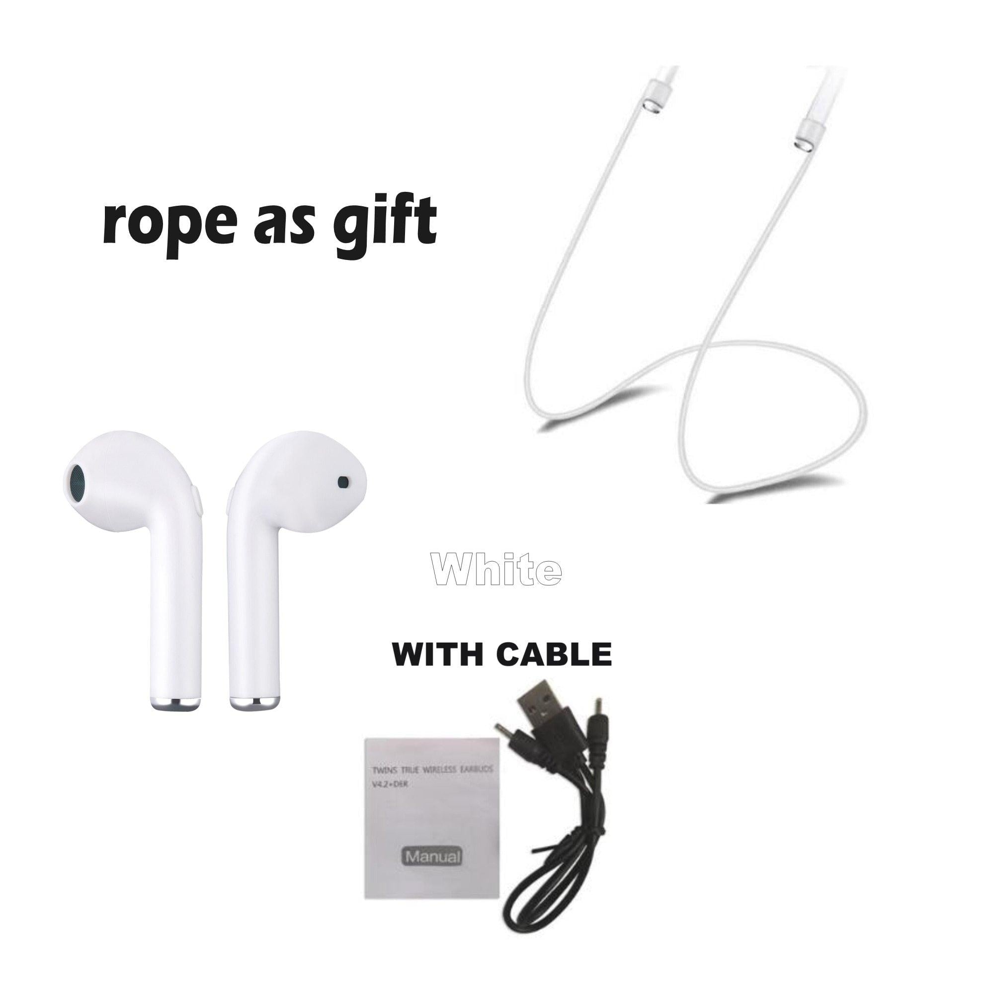 Wireless Bluetooth Earphone Earbuds Head With Mic with cables for all phones - Black Girl Golf