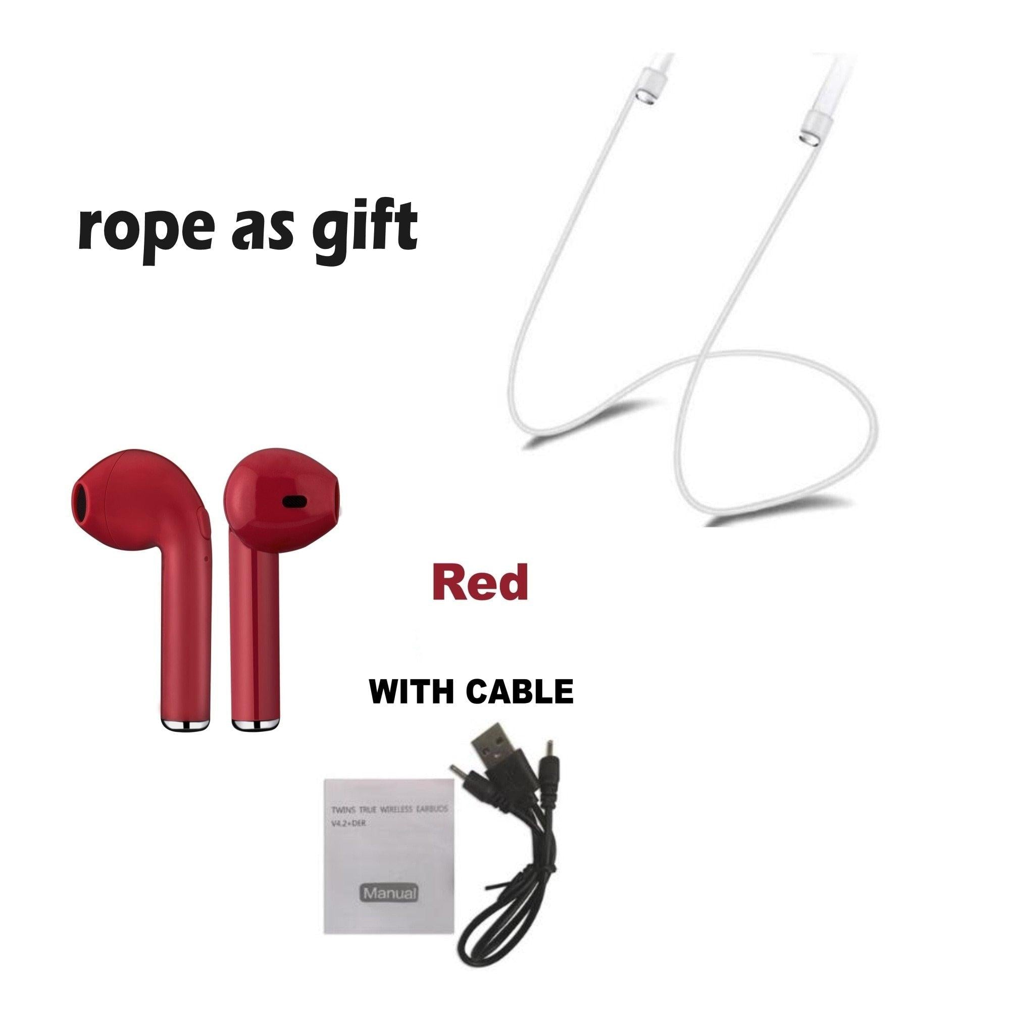 Wireless Bluetooth Earphone Earbuds Head With Mic with cables for all phones - Black Girl Golf
