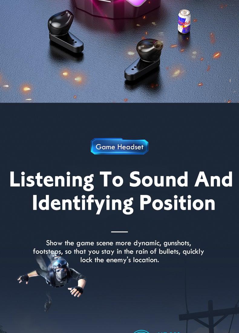 Wireless Earbuds Touch Control Earphone No Delay Noise Reduction Bluetooth Headphone Gaming Headset y Lewith Mic Updated Design with Industrading Sound & Improved Comfort, Long Wireless Range, Up to 24 Hours of Talk Time - Black Girl Golf