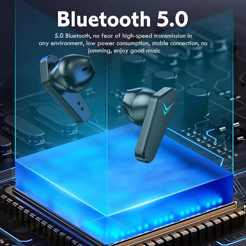 Wireless Earbuds Touch Control Earphone No Delay Noise Reduction Bluetooth Headphone Gaming Headset y Lewith Mic Updated Design with Industrading Sound & Improved Comfort, Long Wireless Range, Up to 24 Hours of Talk Time - Black Girl Golf