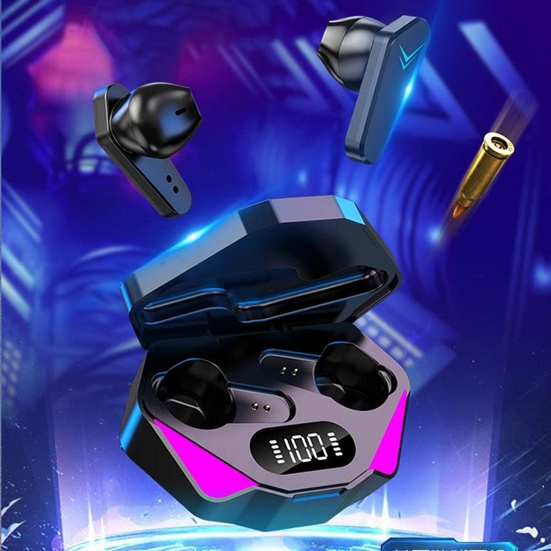 Wireless Earbuds Touch Control Earphone No Delay Noise Reduction Bluetooth Headphone Gaming Headset y Lewith Mic Updated Design with Industrading Sound & Improved Comfort, Long Wireless Range, Up to 24 Hours of Talk Time - Black Girl Golf