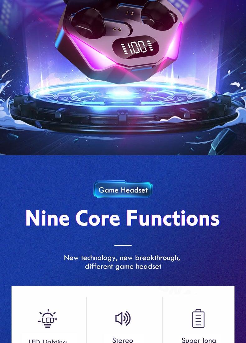 Wireless Earbuds Touch Control Earphone No Delay Noise Reduction Bluetooth Headphone Gaming Headset y Lewith Mic Updated Design with Industrading Sound & Improved Comfort, Long Wireless Range, Up to 24 Hours of Talk Time - Black Girl Golf