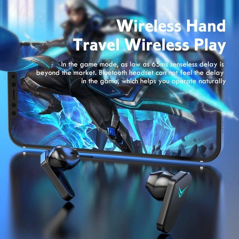 Wireless Earbuds Touch Control Earphone No Delay Noise Reduction Bluetooth Headphone Gaming Headset y Lewith Mic Updated Design with Industrading Sound & Improved Comfort, Long Wireless Range, Up to 24 Hours of Talk Time - Black Girl Golf