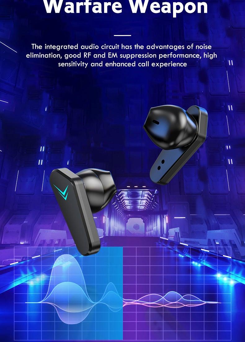 Wireless Earbuds Touch Control Earphone No Delay Noise Reduction Bluetooth Headphone Gaming Headset y Lewith Mic Updated Design with Industrading Sound & Improved Comfort, Long Wireless Range, Up to 24 Hours of Talk Time - Black Girl Golf