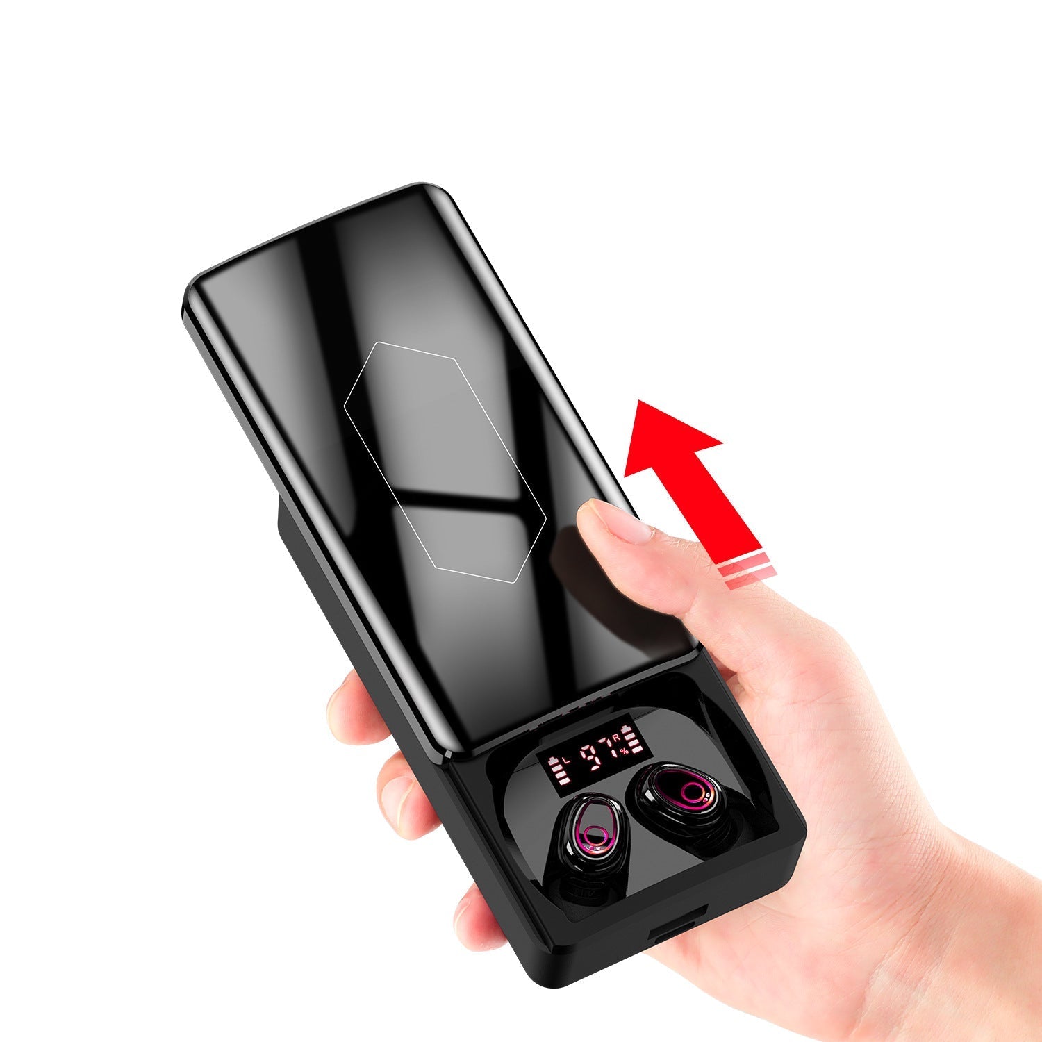 Wireless Earbuds With Microphone Bluetooth 5.1 Headphones in-Ear Touch Control Hi-Fi Stereo Sound Earphones Excellent Playing Time Deep Earphones Bluetooth Wireless Charging Box Headphones LED Display Sport Waterproof Earbuds Headsets 10000 mAh - Black Girl Golf