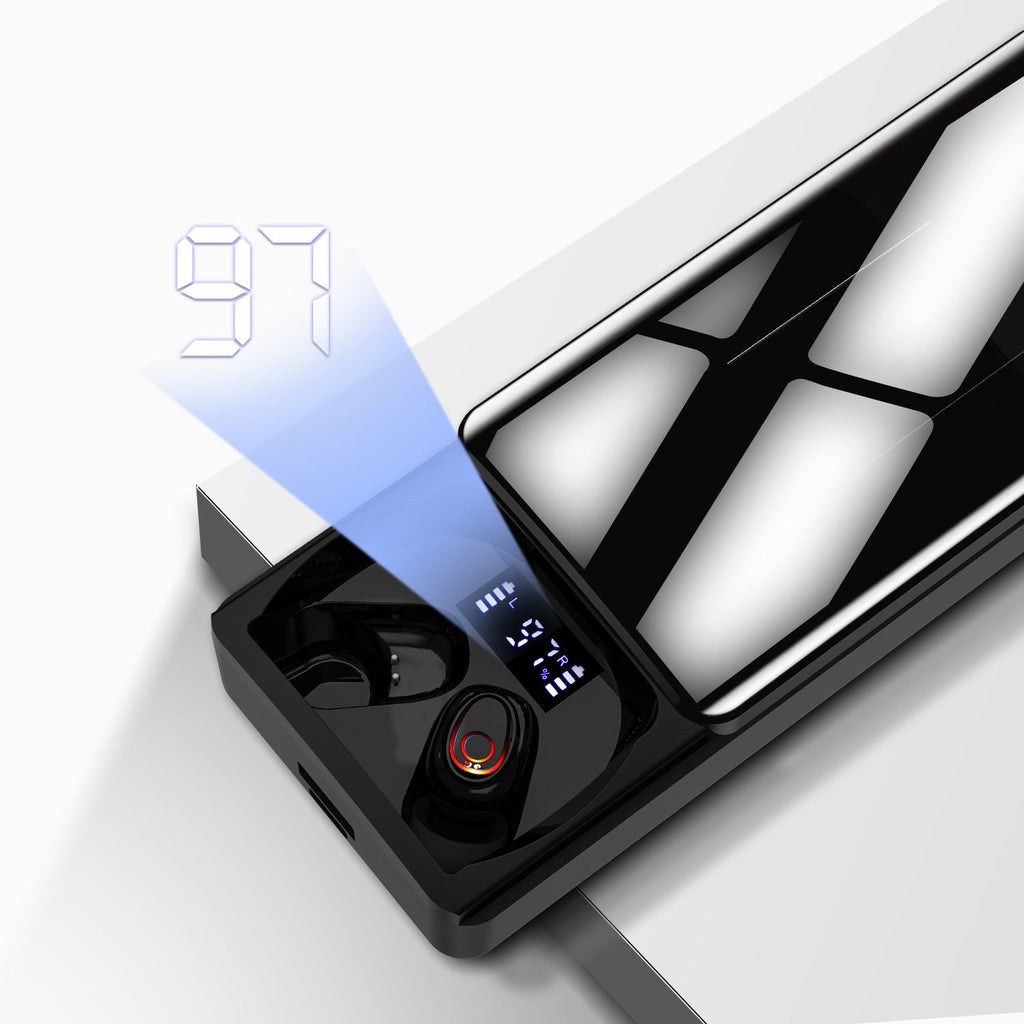 Wireless Earbuds With Microphone Bluetooth 5.1 Headphones in-Ear Touch Control Hi-Fi Stereo Sound Earphones Excellent Playing Time Deep Earphones Bluetooth Wireless Charging Box Headphones LED Display Sport Waterproof Earbuds Headsets 10000 mAh - Black Girl Golf