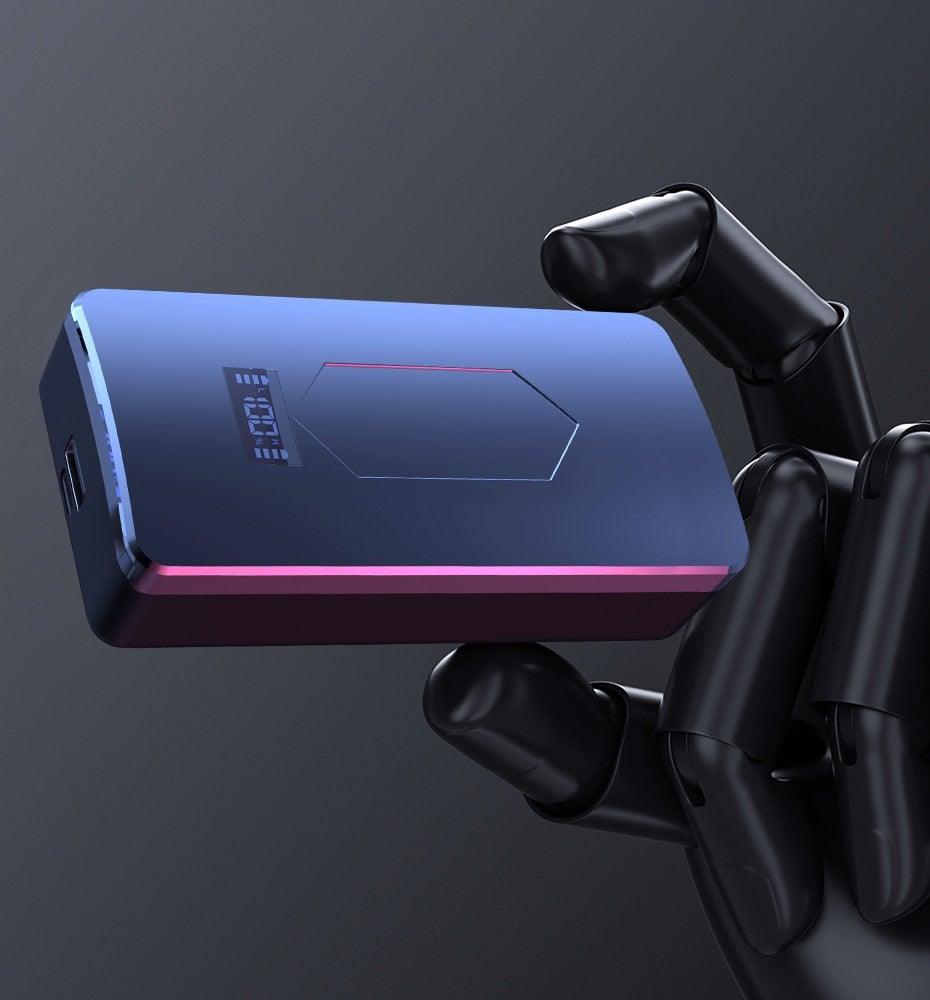 Wireless Earbuds With Microphone Bluetooth 5.1 Headphones in-Ear Touch Control Hi-Fi Stereo Sound Earphones Excellent Playing Time Deep Earphones Bluetooth Wireless Charging Box Headphones LED Display Sport Waterproof Earbuds Headsets 10000 mAh - Black Girl Golf