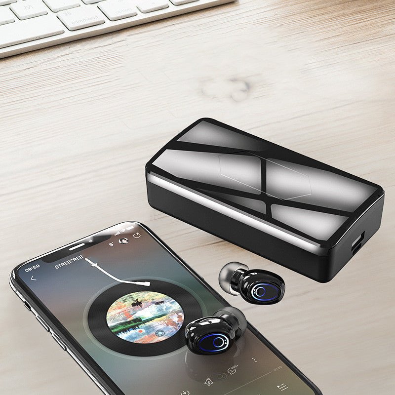 Wireless Earbuds With Microphone Bluetooth 5.1 Headphones in-Ear Touch Control Hi-Fi Stereo Sound Earphones Excellent Playing Time Deep Earphones Bluetooth Wireless Charging Box Headphones LED Display Sport Waterproof Earbuds Headsets 10000 mAh - Black Girl Golf