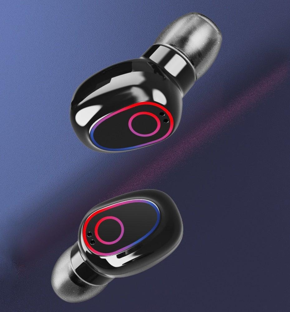 Wireless Earbuds With Microphone Bluetooth 5.1 Headphones in-Ear Touch Control Hi-Fi Stereo Sound Earphones Excellent Playing Time Deep Earphones Bluetooth Wireless Charging Box Headphones LED Display Sport Waterproof Earbuds Headsets 10000 mAh - Black Girl Golf