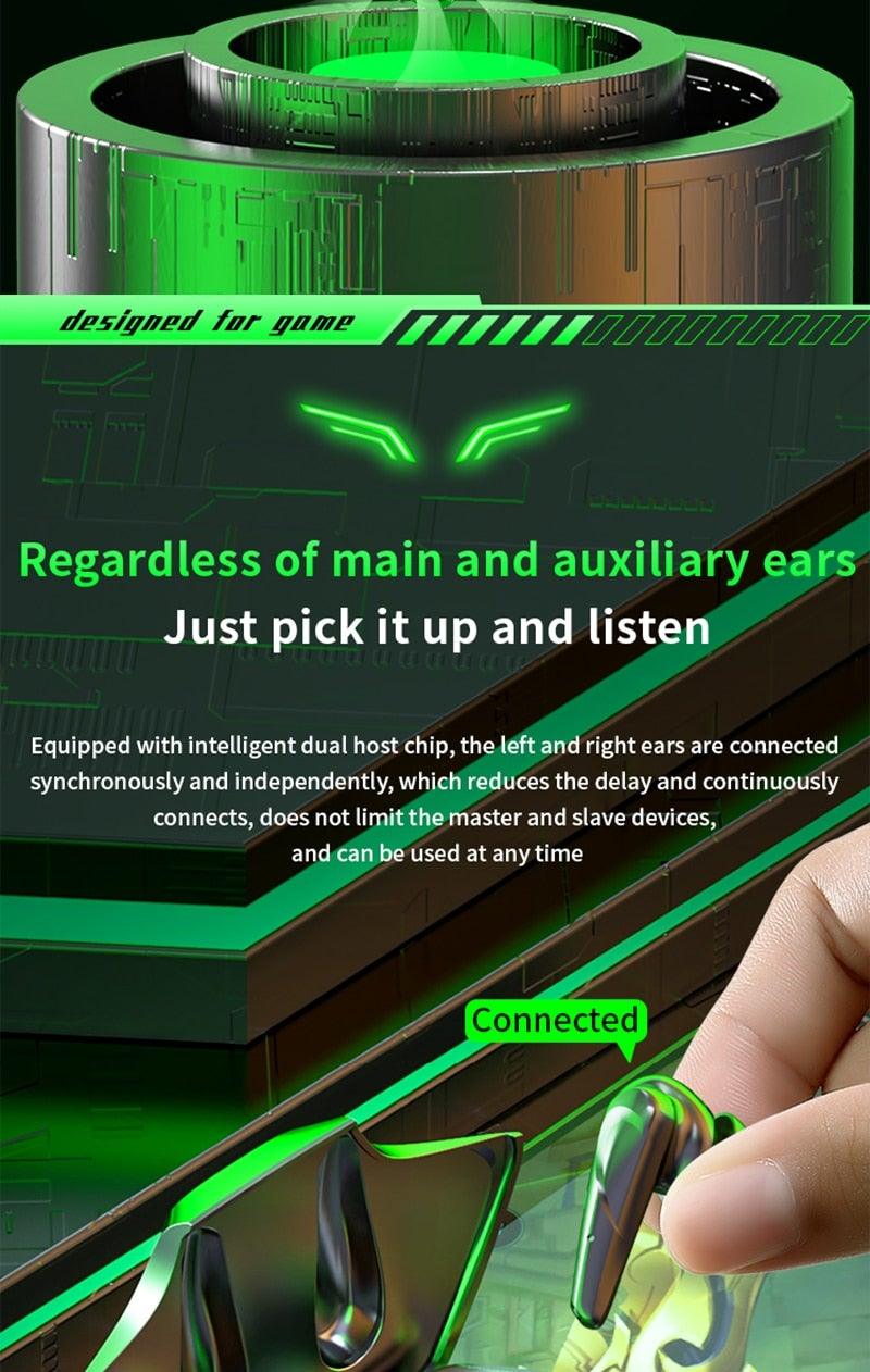 Wireless Headphones Noise Canceling Waterproof Gaming Headsets 9D Stereo Sports Earphones With Microphones Sound Quality Wireless Charging Case In-Ear Headphones Wireless Bluetooth 5.1 Headset Deep Bass Soft Comfortable Secure Fit Earphones - Black Girl Golf