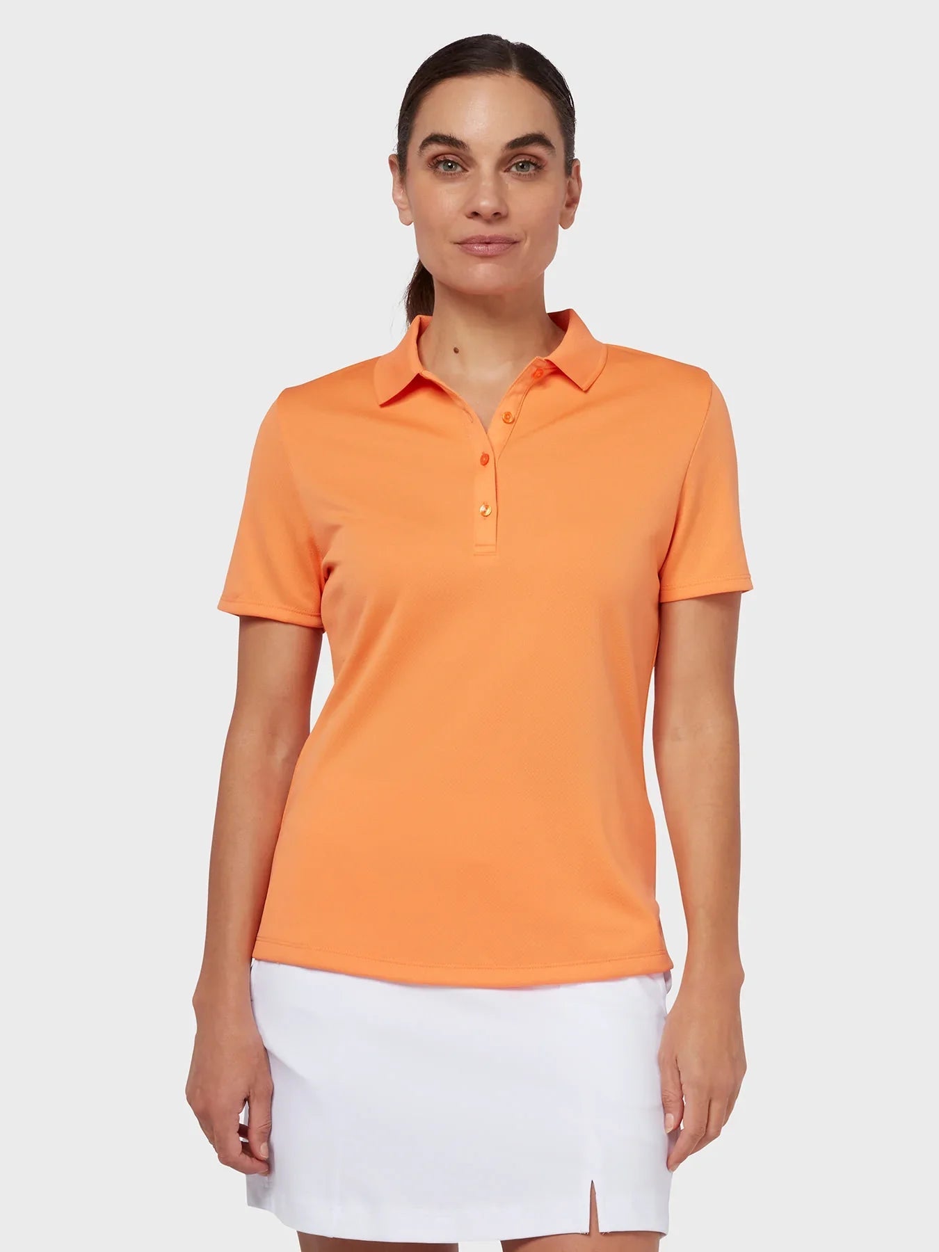 Womens Solid Swing Tech™ Polo - Black Girl Golf