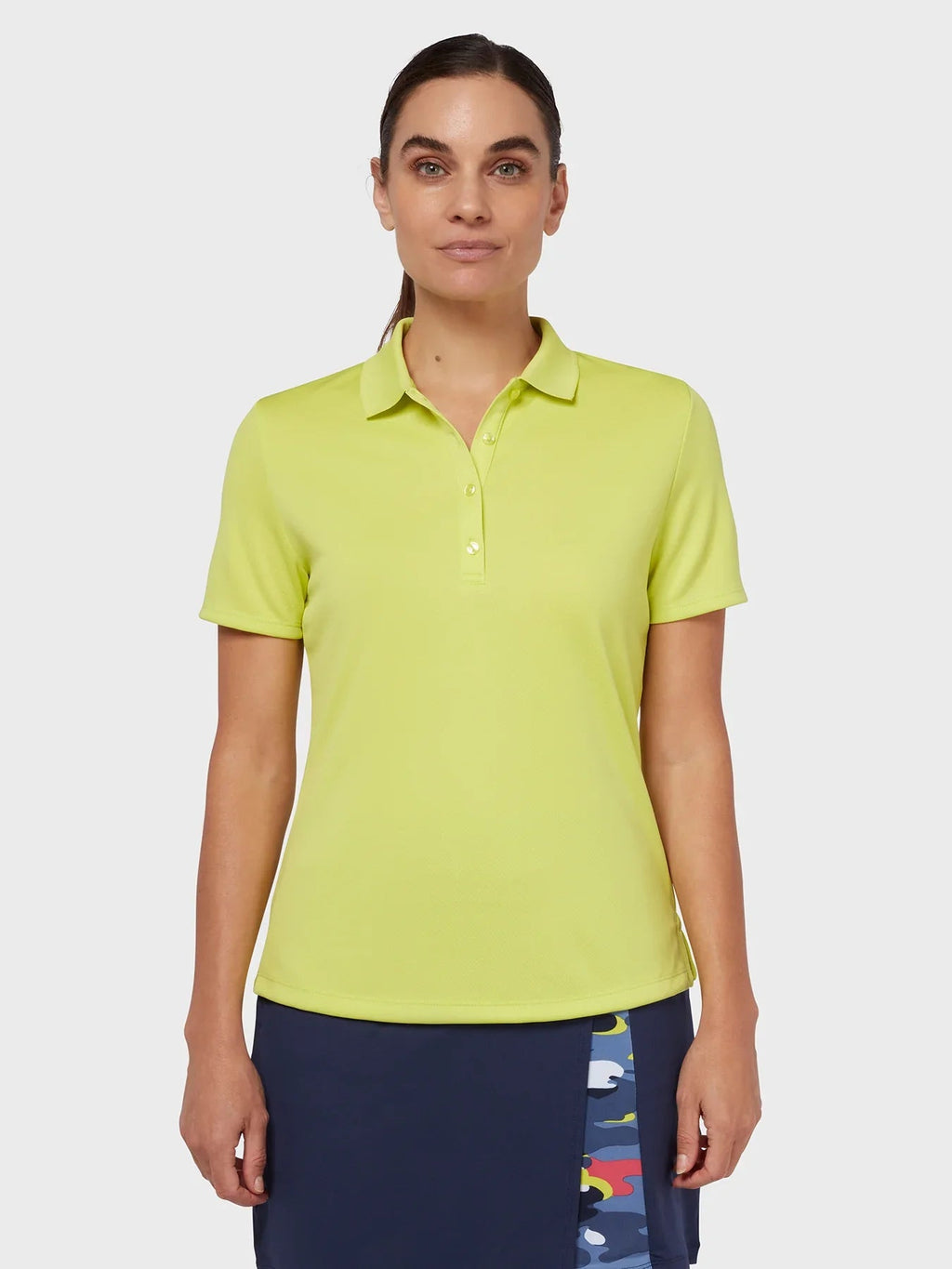 Womens Solid Swing Tech™ Polo - Black Girl Golf