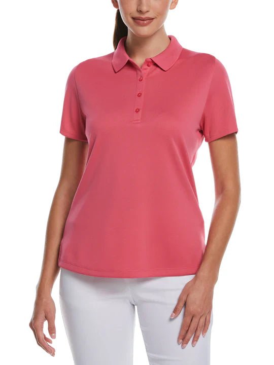 Womens Solid Swing Tech™ Polo - Black Girl Golf