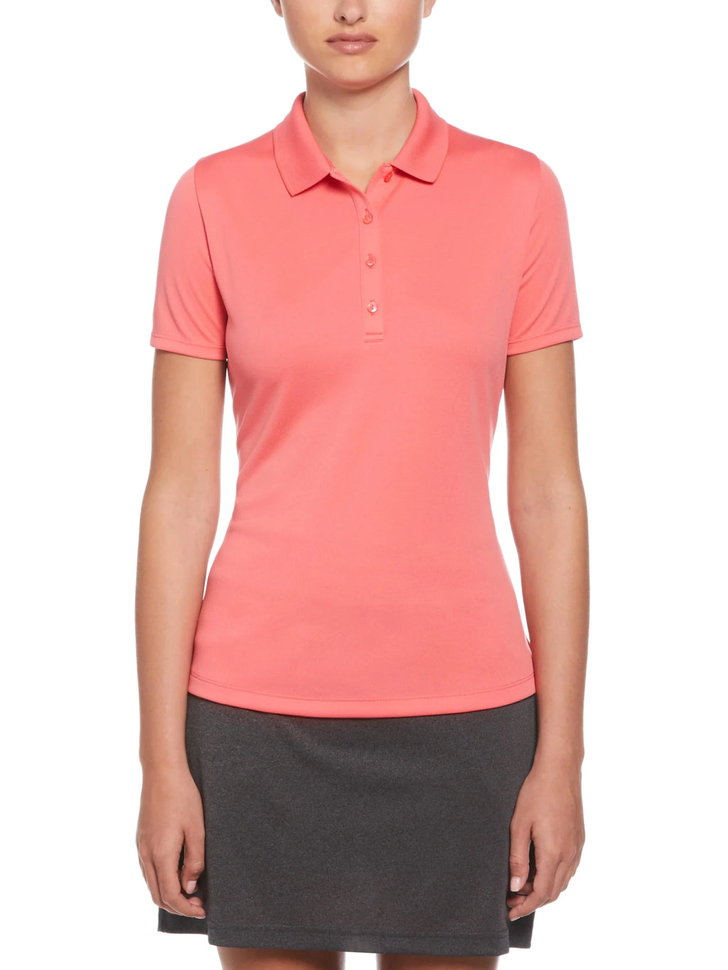 Womens Solid Swing Tech™ Polo - Black Girl Golf