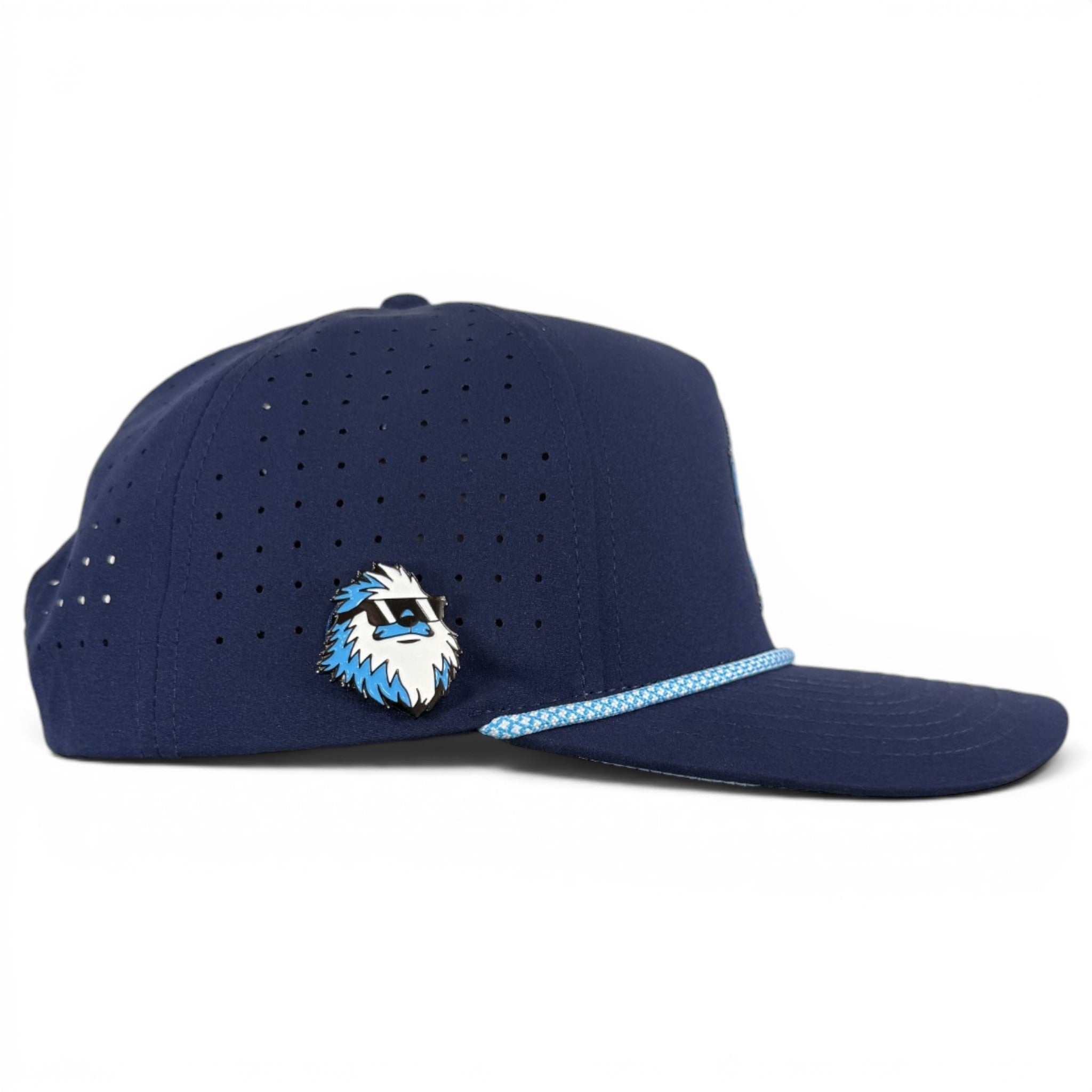Zero Chill Yeti Golf Hat | Snapback Cap | Built-in Magnetic Ball Marker Holder + Marker Included | Adjustable Navy Abominable Snowman - Black Girl Golf