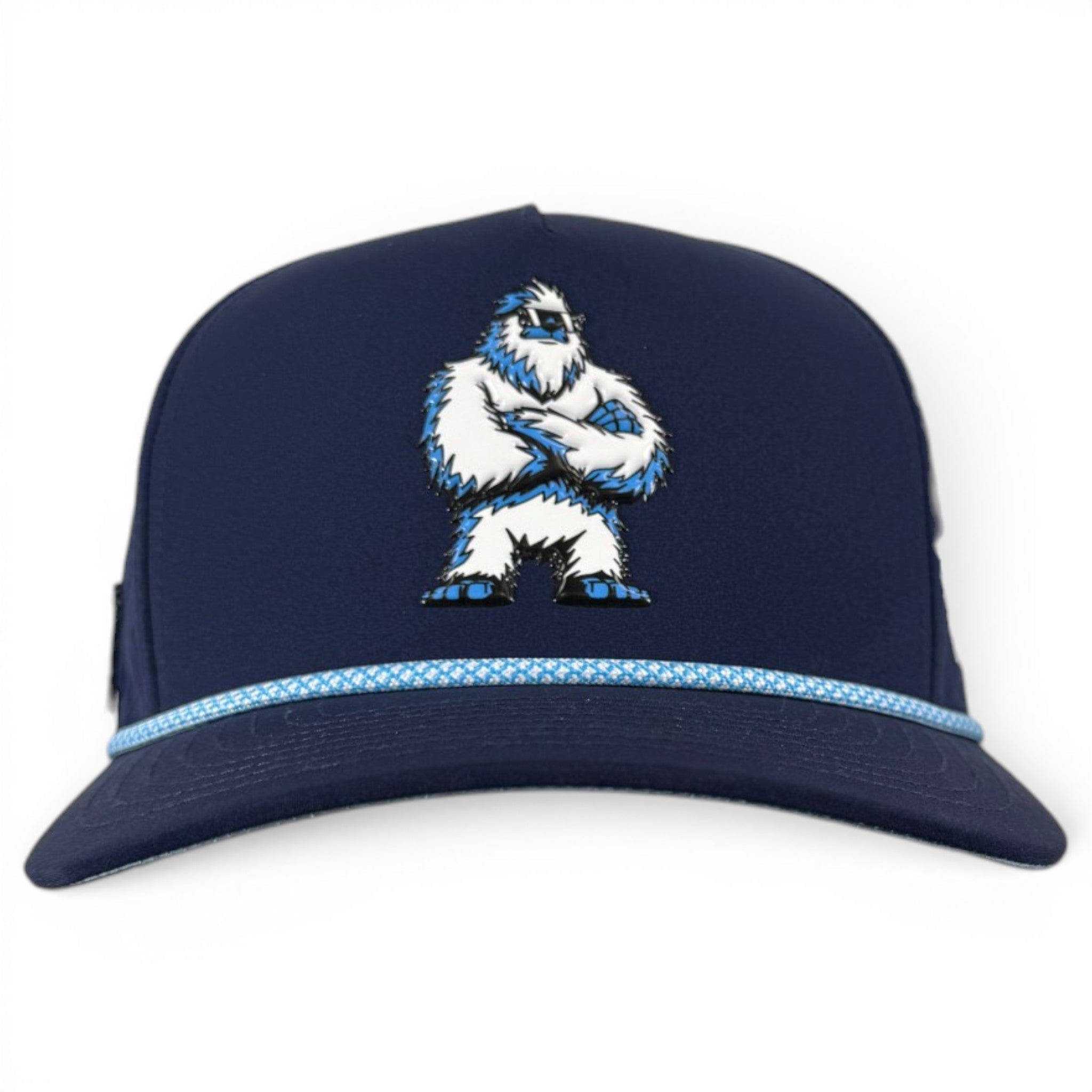 Zero Chill Yeti Golf Hat | Snapback Cap | Built-in Magnetic Ball Marker Holder + Marker Included | Adjustable Navy Abominable Snowman - Black Girl Golf